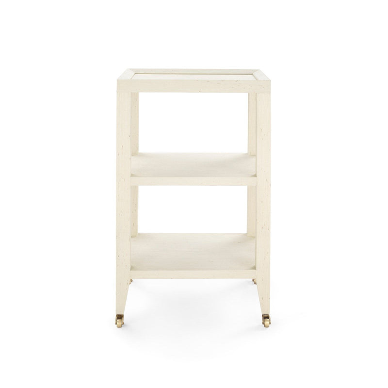 Beaux Canvas Cream Side Table