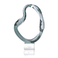 Waves Abstract Hand-blown Sculpture (2 Sizes Available)