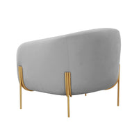 Katie Grey Velvet Accent Chair - Luxury Living Collection