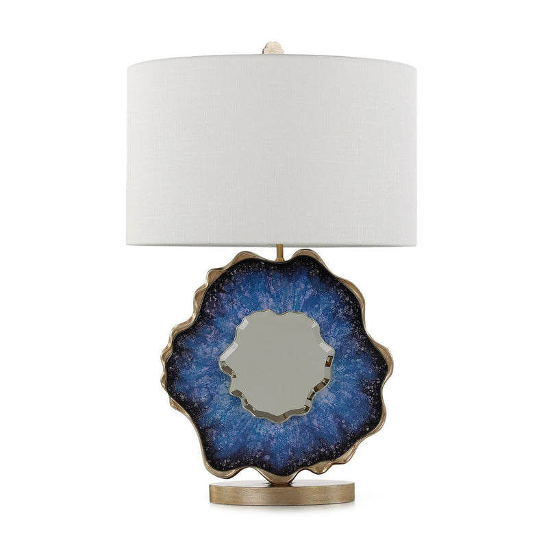 Drago Blue Agate & Gold Table Lamp