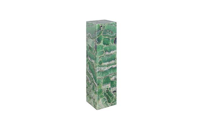 Onyx Green Square Flourite Pedestal Lamp