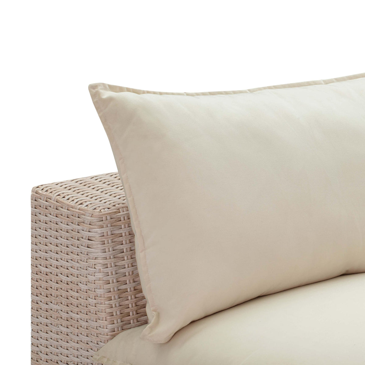 Cali Weather-Resistant Natural Wicker Outdoor Armless Chair