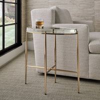 Alexandra Crystal & Gold Accent Table