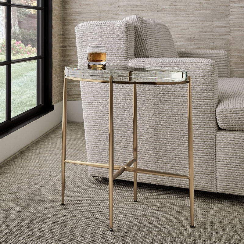 Alexandra Crystal & Gold Accent Table