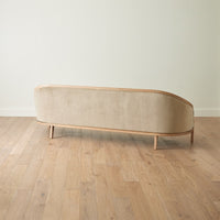 Viktoria 95.75" Tailored Light Sage Velvet Sofa