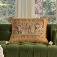 Taylor Vintage Taupe Floral 19" x 25" Throw Pillow