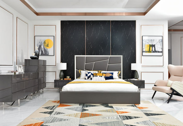 Darian Modern Grey Bedroom Set