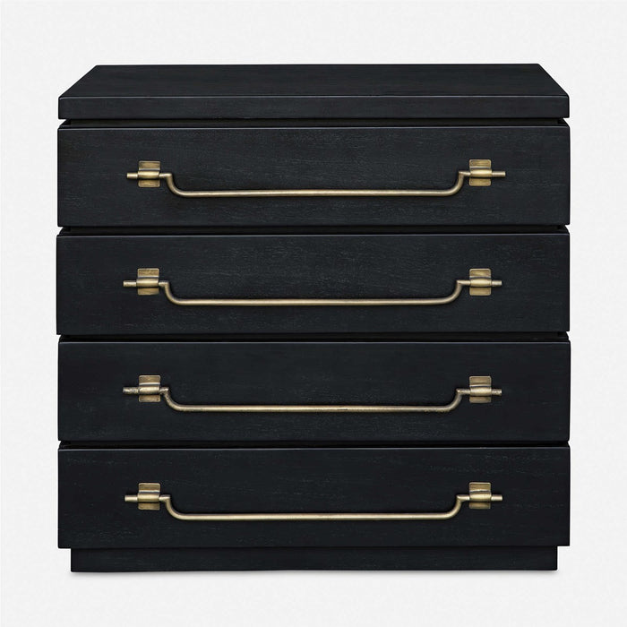 Maricio 34" Black & Gold Dresser Drawer/Nightstand