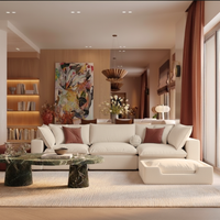 Karsyn 40.2" Performance Natural Fabric Modular Pet Bed