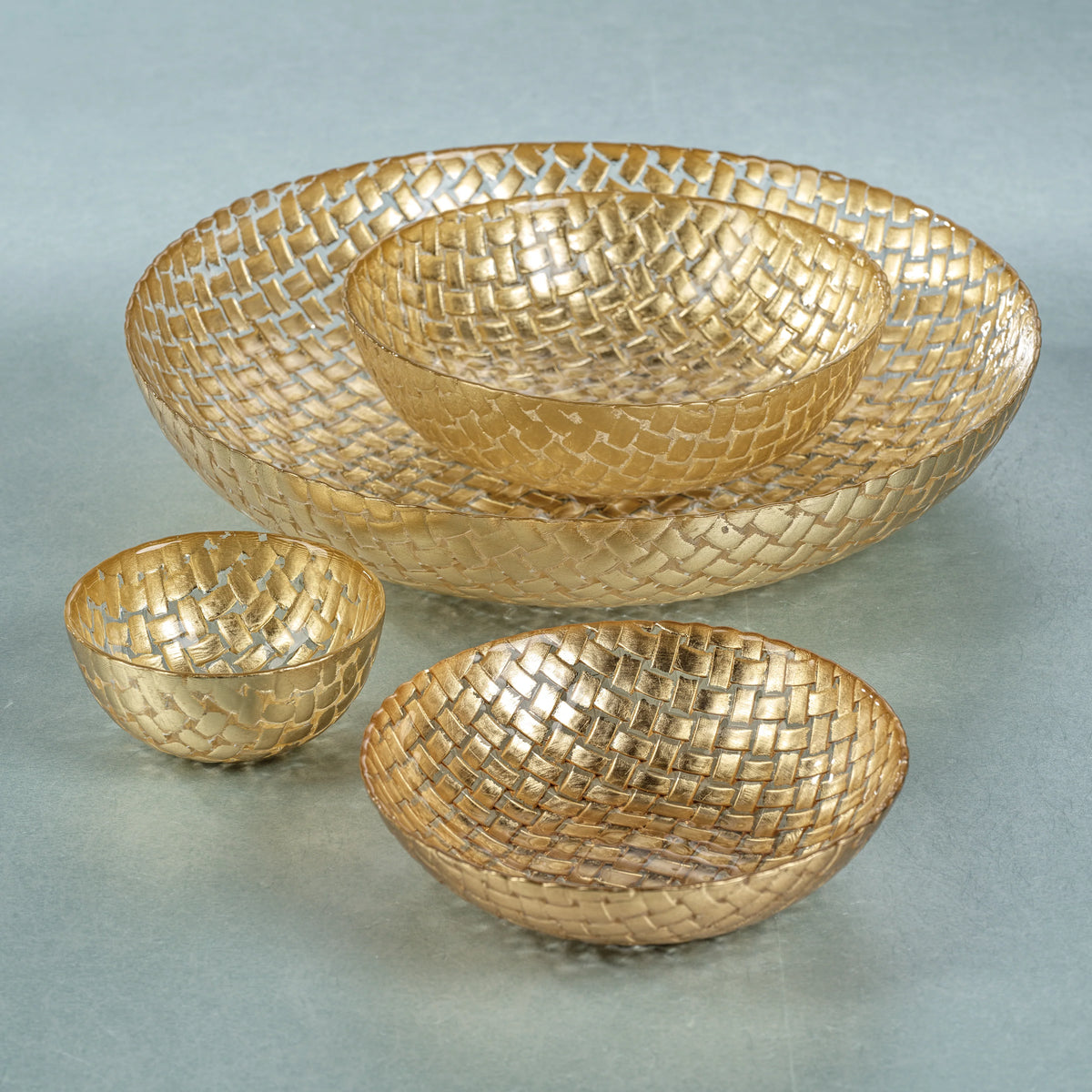 Braided Gold 7" Bowl - Set of 12