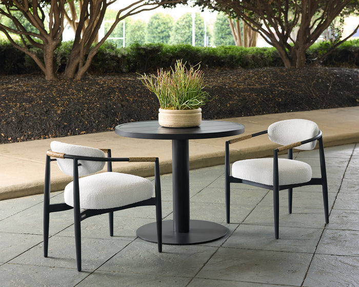 Marita Cream & Black Indoor/Outdoor Armchair