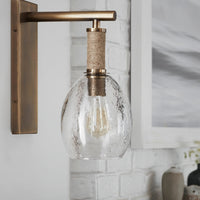 Bronson Glass & Brass Wall Sconce
