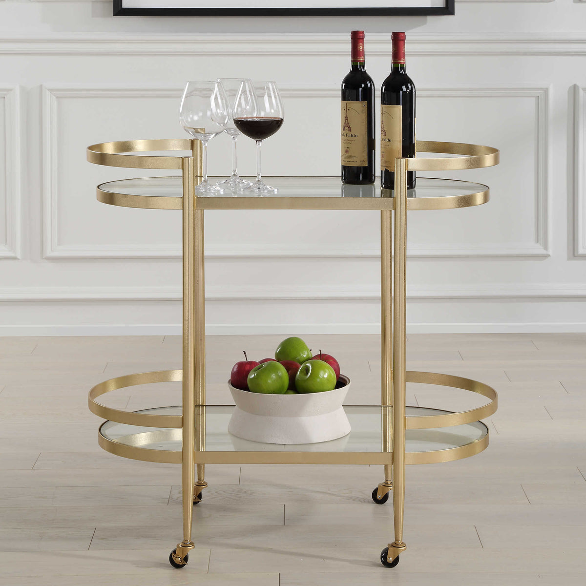 Soliel Gold Bar Cart