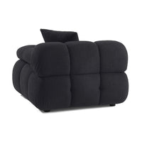 Vogue Black Performance Vegan Shearling Modular Corner Chair