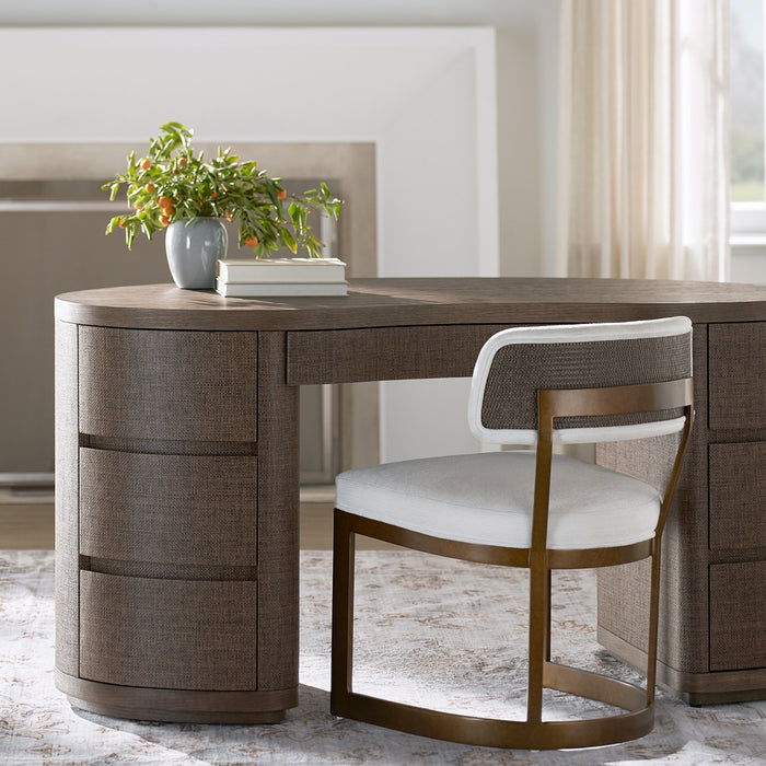 Hawthorne Brown Grasscloth Desk