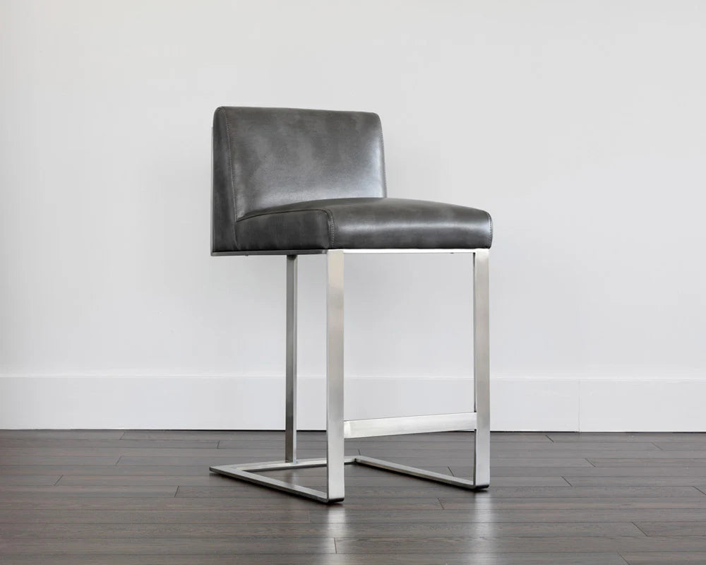 Dean Magnetite & Stainless Steel Counter Stool