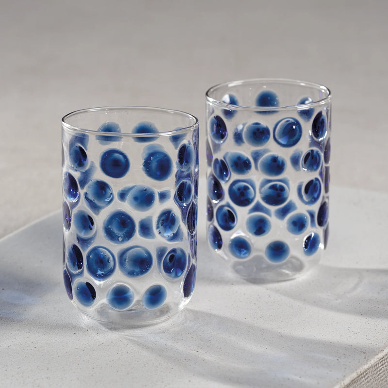 Airelles Drinking Glass - Blue (Set of 12)