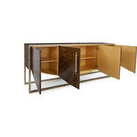 Corita 95" Valyrian Gold & Brown Four-Door Sideboard