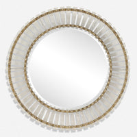 Denali 41" Glass & Gold Round Mirror