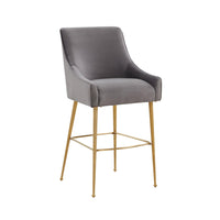 Prado Performance Grade Dark Grey Velvet Bar Stool