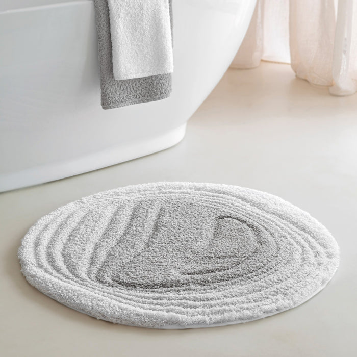 Ivy Silver Luxury Bath Rug