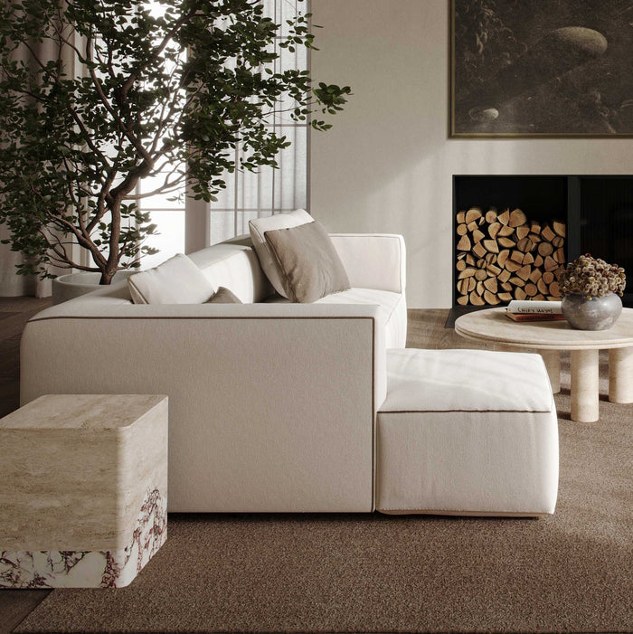 Isla Cream Linen LAF Sectional Sofa