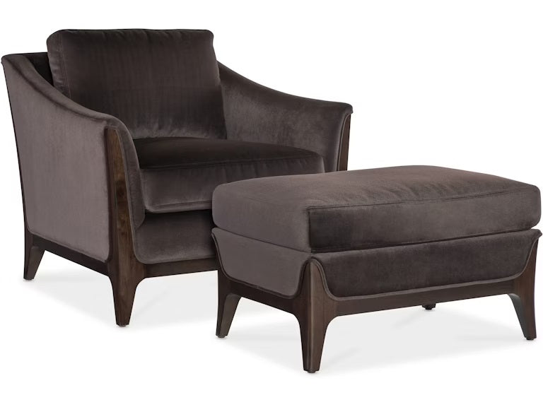 Hudson Elegant Brown Ottoman