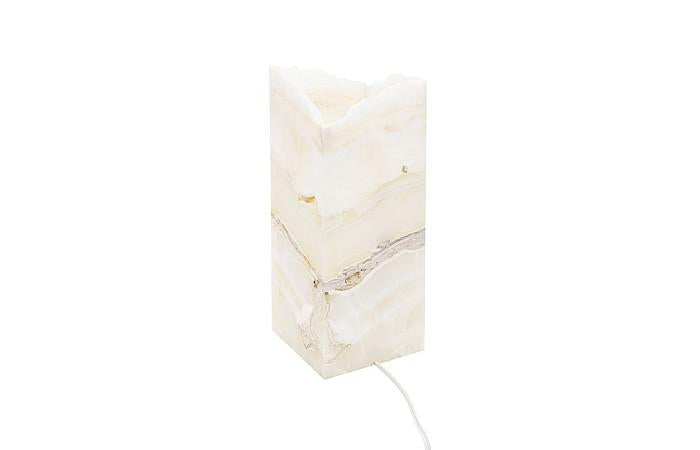 Onyx White Prism Table Lamp