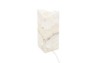 Onyx White Prism Table Lamp