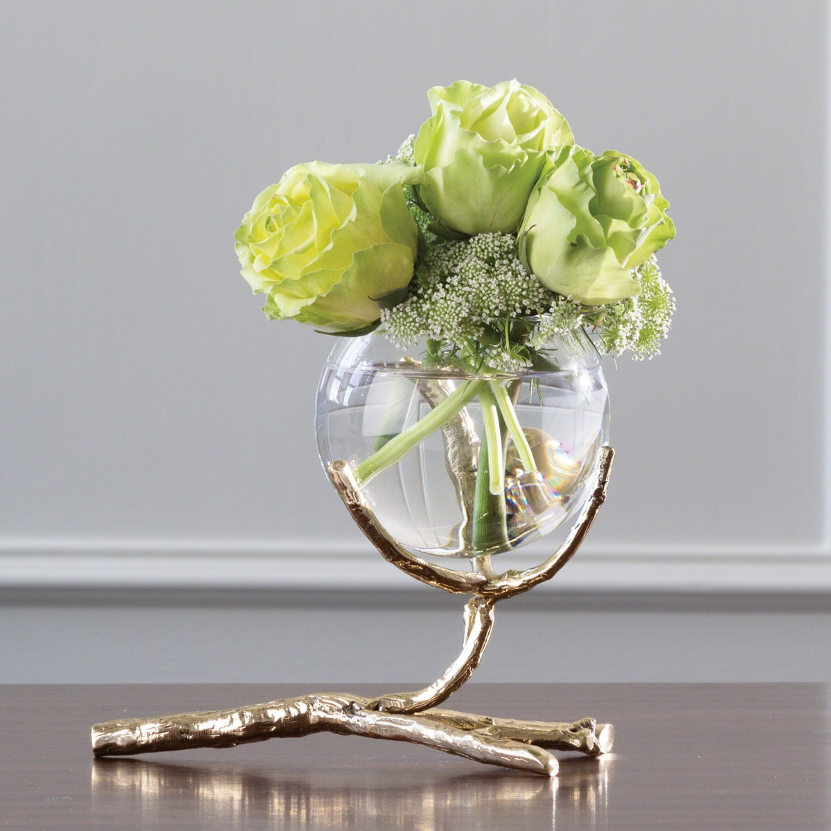 Twig Brass Vase Holder