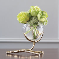 Twig Brass Vase Holder