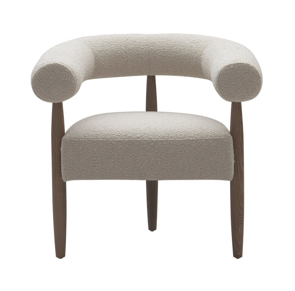 Vance Modern Beige Fabric & Oak Accent Chair