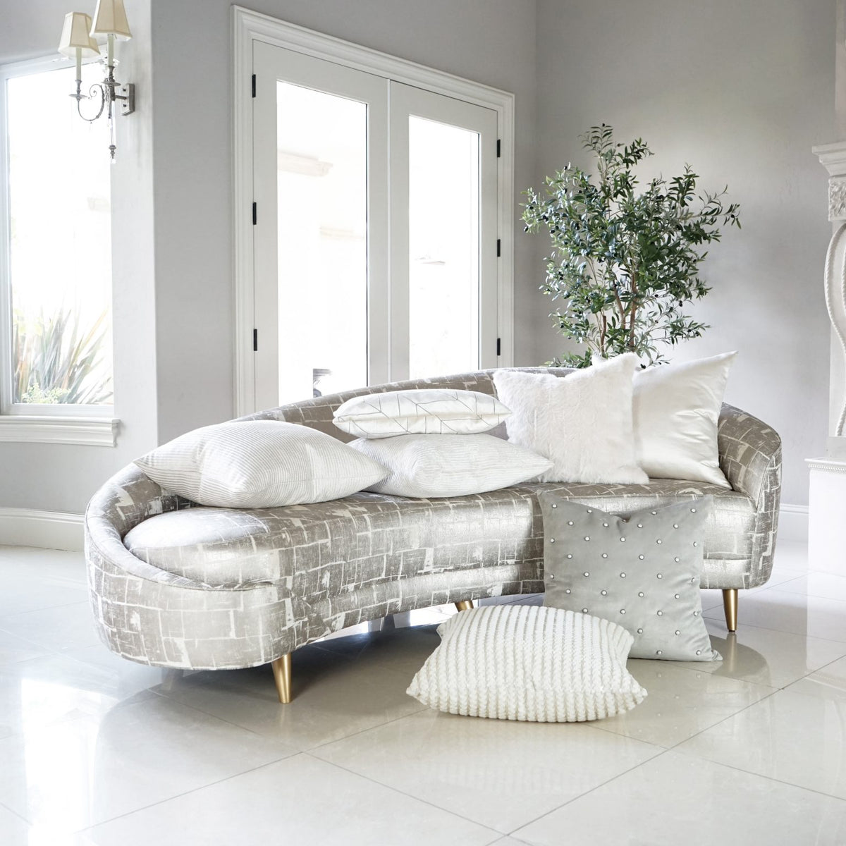 Ember Superior Quality Luxurious Ivory Pillow