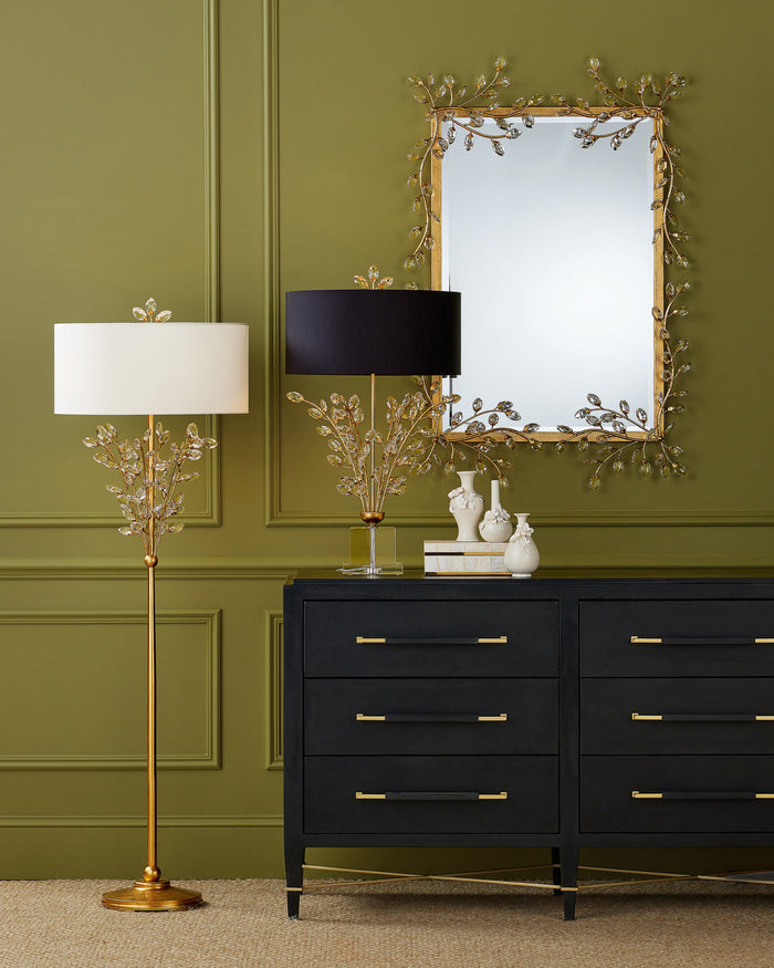 Forget-Me-Not Gold Lamp