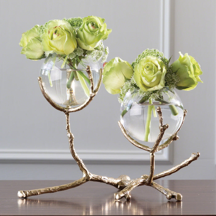 Twig 2 Vase Brass Holder