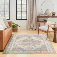 Yasna Medalian Beige/Blue Indoor/Outdoor Area Rug