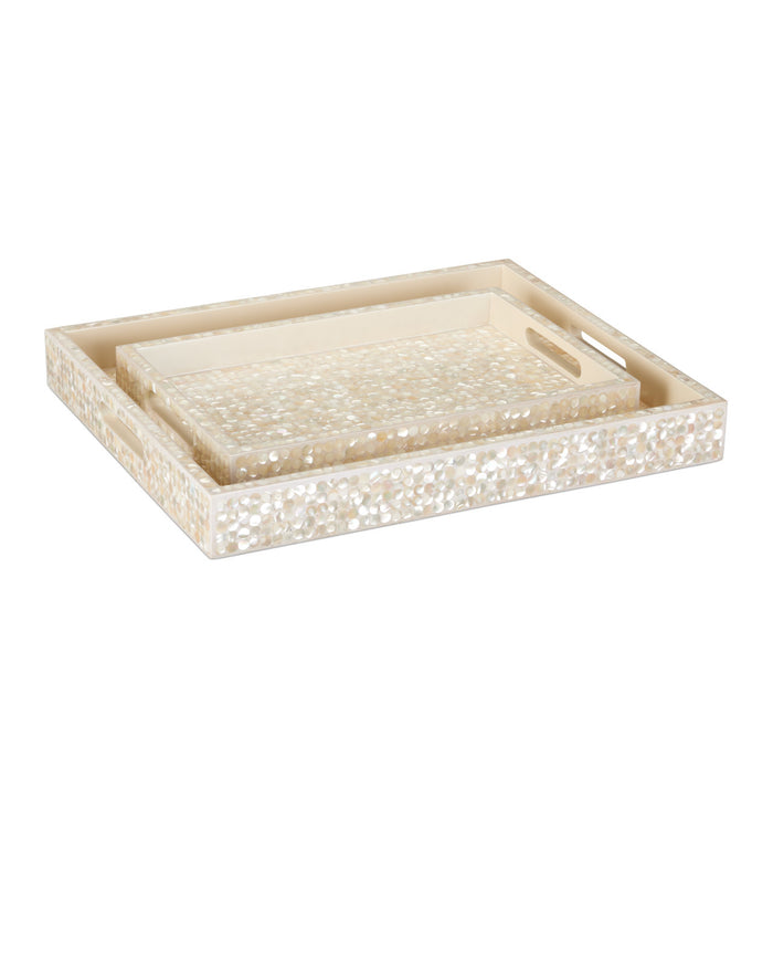 Amelie Mother of Pearl Trays (Set of 2)