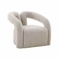 Jenn Grey Speckled Performance Boucle Accent Chair