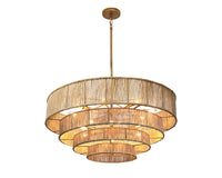 Lumina Natural & Antique Brass Chandelier