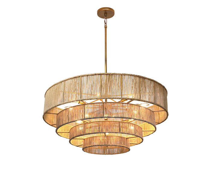 Lumina Natural & Antique Brass Chandelier