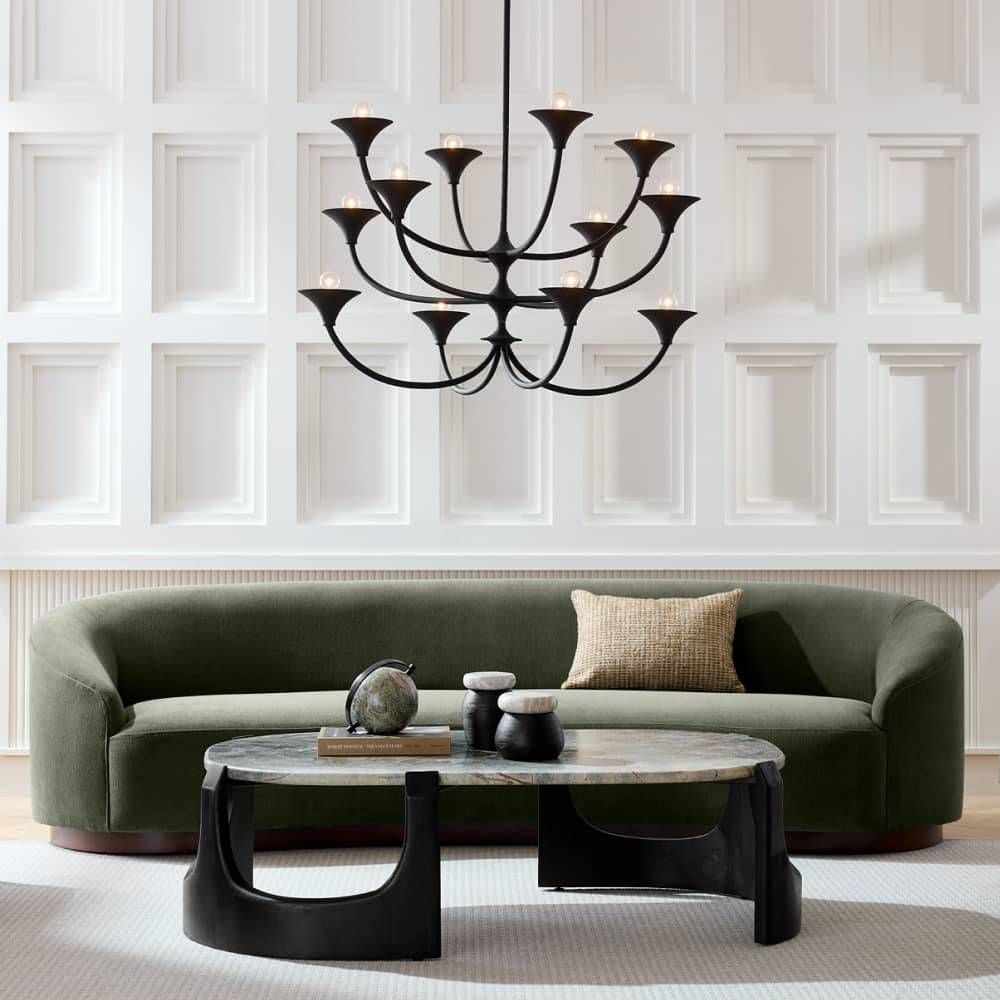 Emilee 108" Sofa Sofa Pine Performance Chenille Dark Walnut