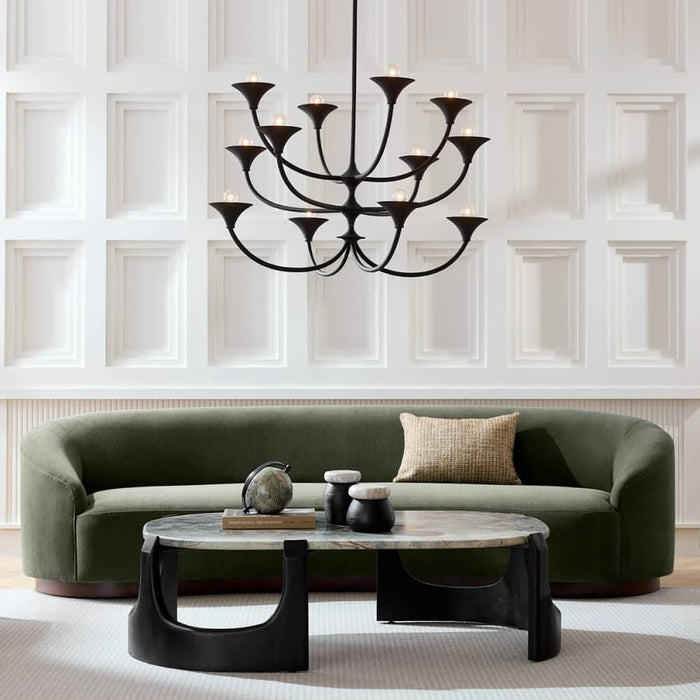 Emilee 108" Sofa Sofa Pine Performance Chenille Dark Walnut