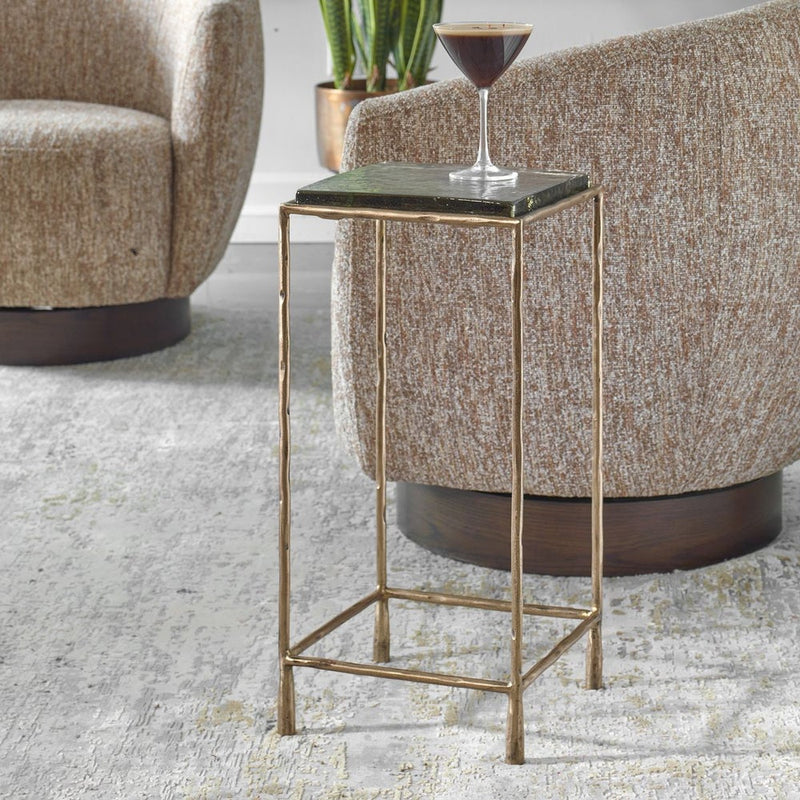 Mae 12" Gold Accent Table