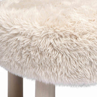 Carmel Natural Vegan Contract Grade Shearling Accent Chair