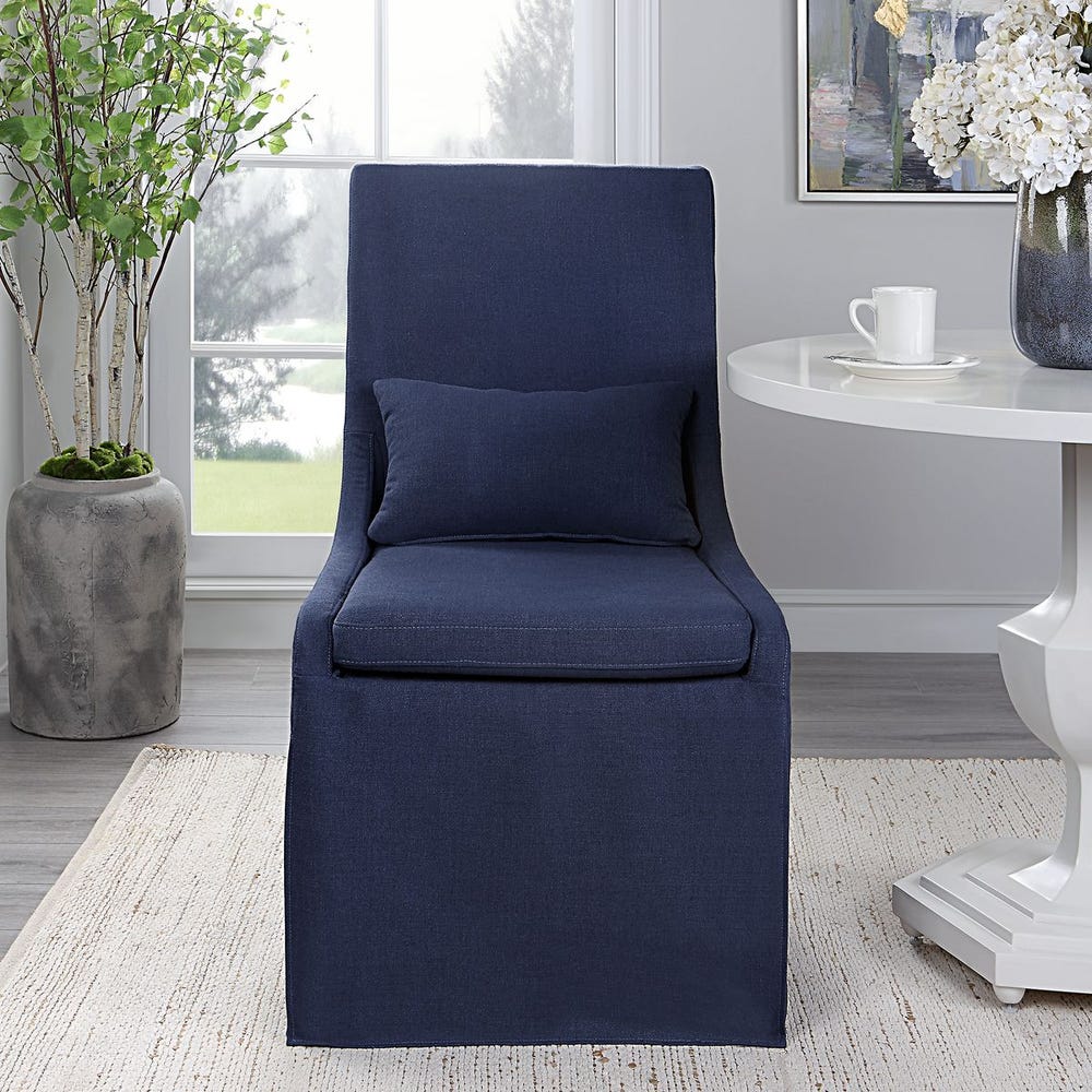 Hazel Armless Blue Line Chair