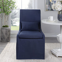 Hazel Armless Blue Line Chair