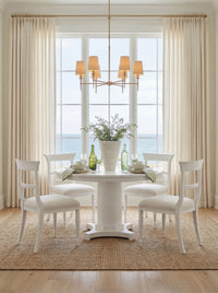 Taylore 48" Round White Glazed Dining Table
