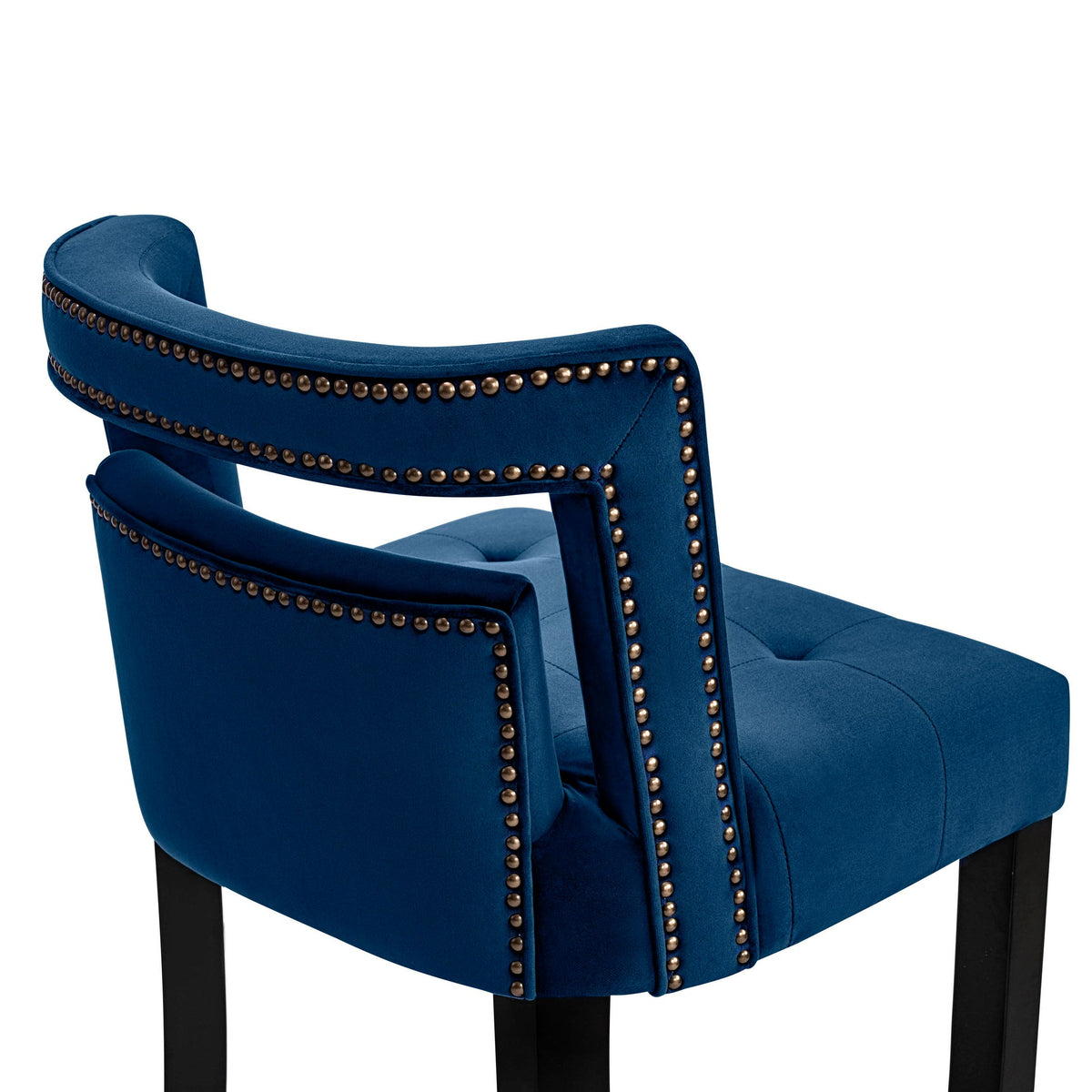 Rina Navy Performance Grade Velvet Bar Stool