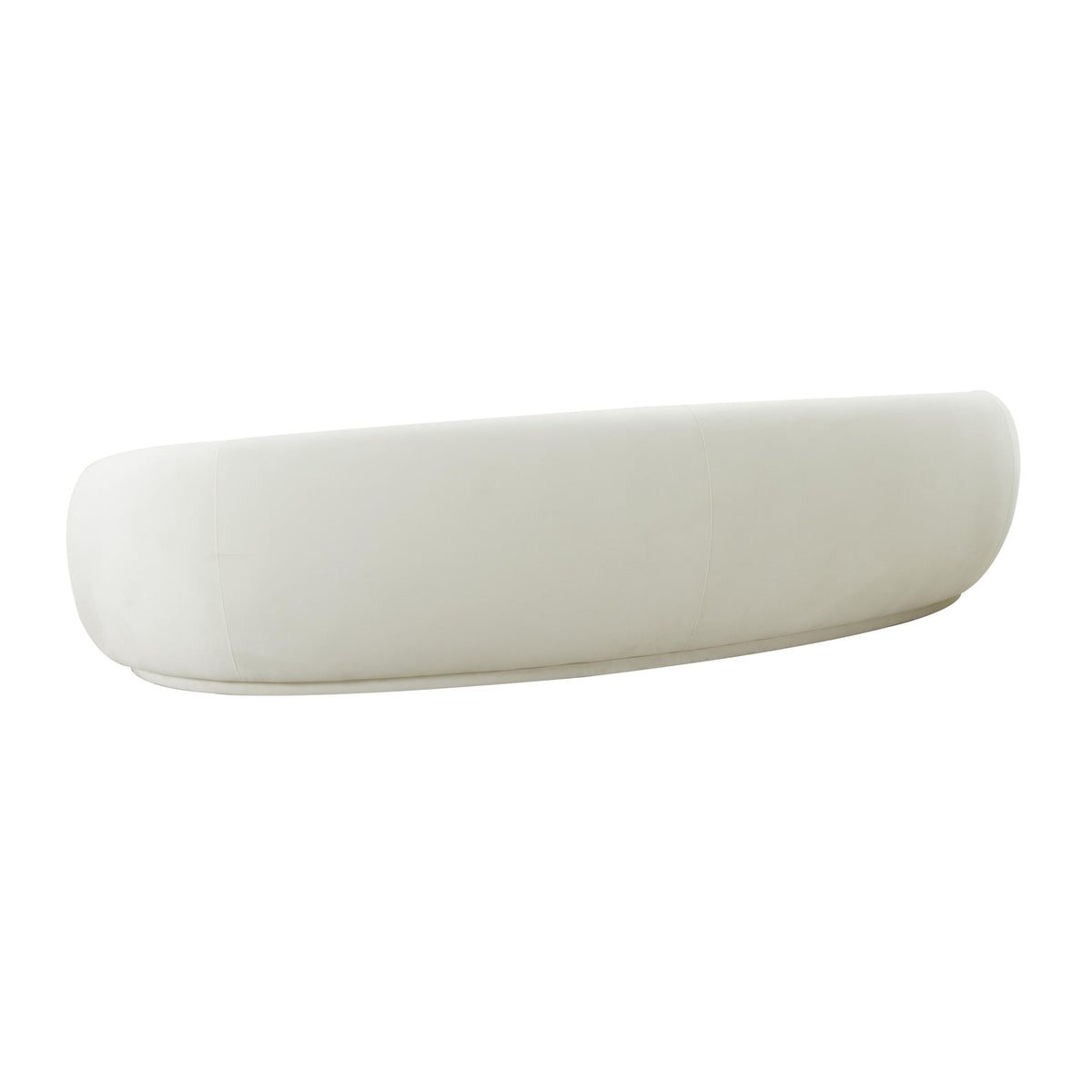 Coty Plush Cream Velvet 120" Sofa - Luxury Living Collection