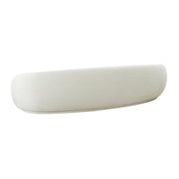 Coty Plush Cream Velvet 120" Sofa - Luxury Living Collection